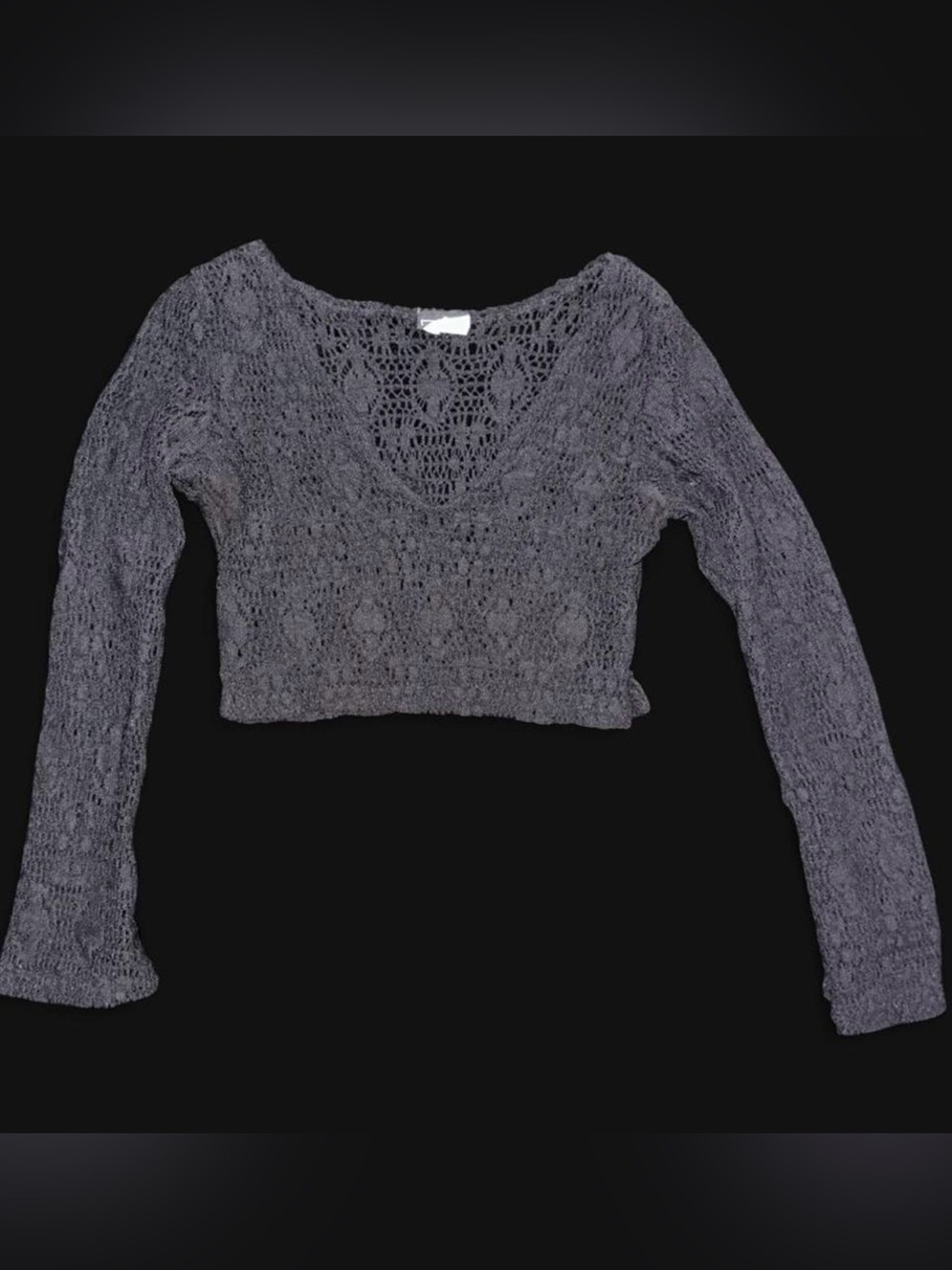 Crochet Cropped Long Sleeve